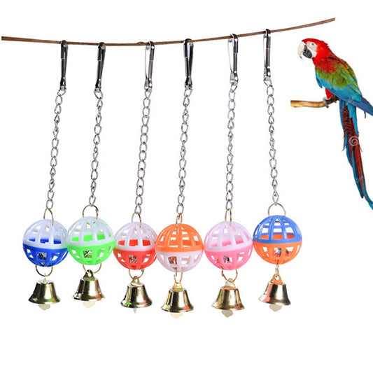Cute Parrot Toys Pet Bird Parakeet Climb Bite Chew With Hanging Swing